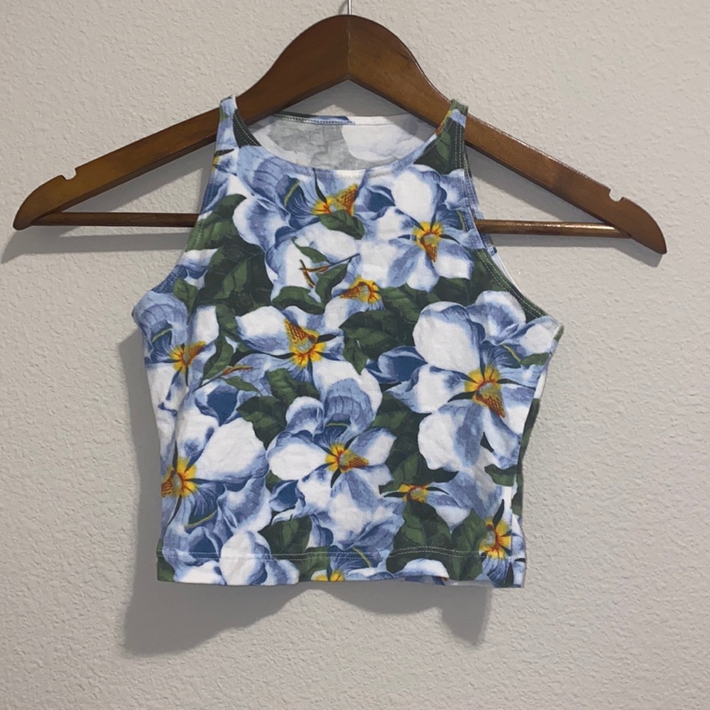 American Apparel Floral Crop Top Size XS